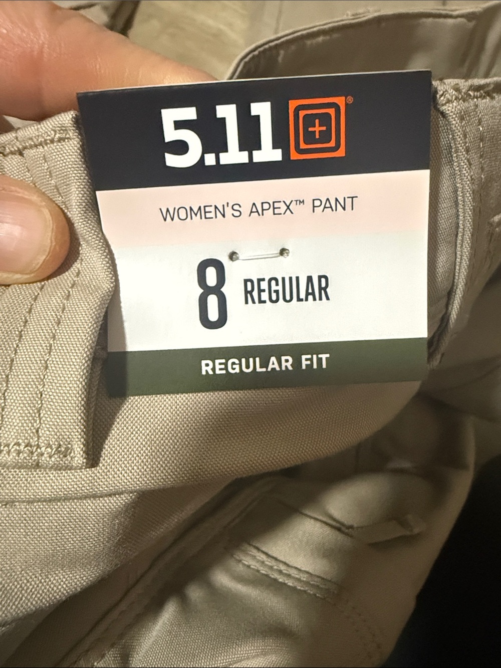 5.11 Tactical Tactical woman’s Khaki APEX Flex-Tac Pants- regular length - Picture 3 of 3